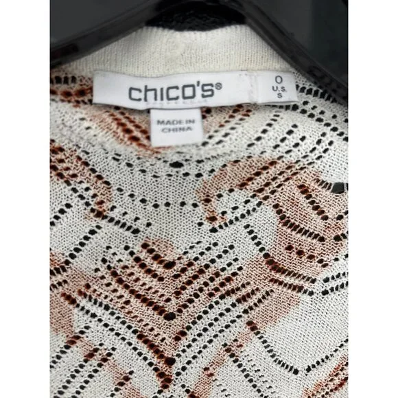 Chico's Summer Romance Abstract Cardigan Size 0/S NWT - Picture 3 of 8